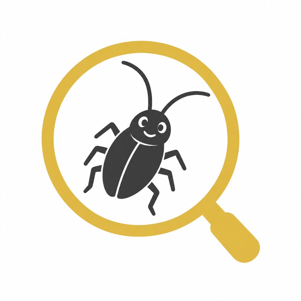 Magnifying glass over a bug